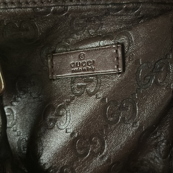 XXX SOLD XXX EUC brown Gucci Guccisima leather bag. - Picture 9 of 16